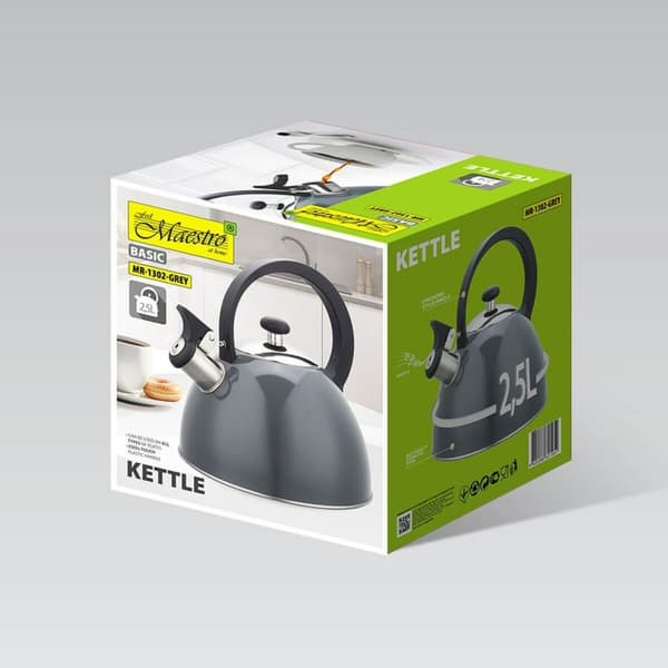 Tekanna Feel Maestro MR-1302-GREY Svart Grå Rostfritt stål 2,5 L