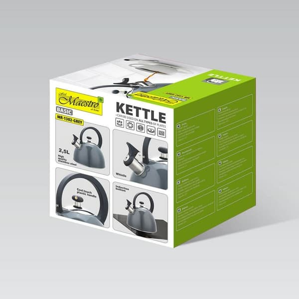 Tekande Feel Maestro MR-1302-GREY Sort Grå Rustfrit stål 2,5 L