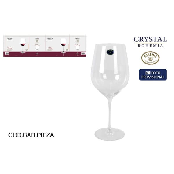 Sæt med vinglas Bohemia Crystal Uria Krystal (6 enheder)