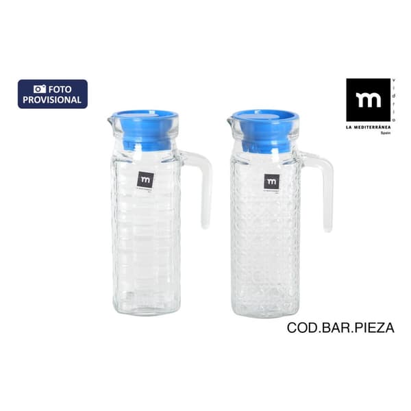 Krus med Lokk og Doseringsdispenser La Mediterránea Chrystie Glass (12 enheter)