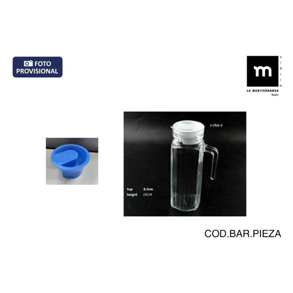 Krus med Lokk og Doseringsdispenser La Mediterránea Chrystie Glass (12 enheter)