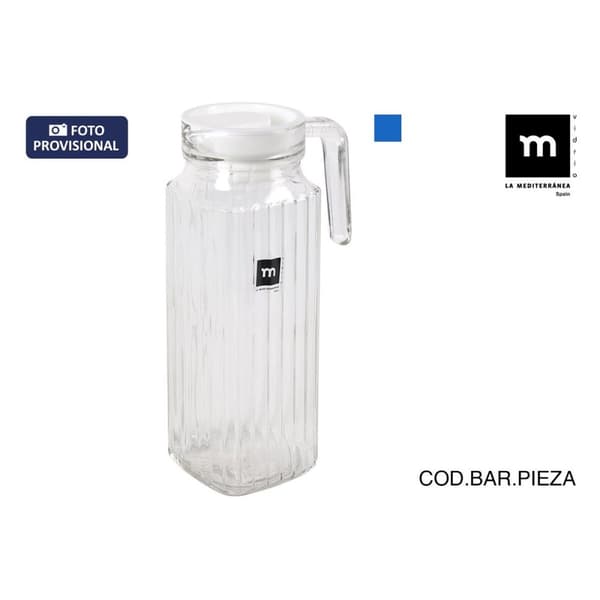 Krus med Lokk og Doseringsdispenser La Mediterránea Chrysler Glass (6 enheter)