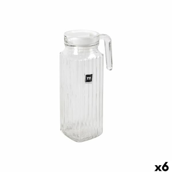 Krus med Lokk og Doseringsdispenser La Mediterránea Chrysler Glass (6 enheter)