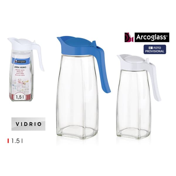 Purkki Kannella ja Annostelija Arcoglass Lasi 1,5 L (6 osaa)