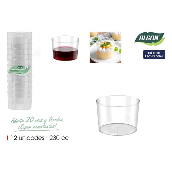 Glasset Algon Plast 12 Delar (12 antal)