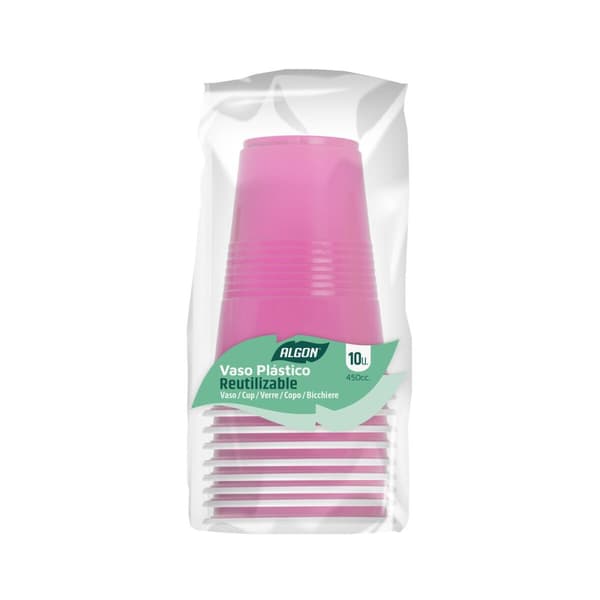 Glassæt Algon Pink 450 ml 10 Dele (18 enheder)