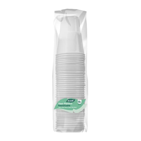 Glassæt Algon Hvid 330 ml 50 Dele (12 enheder)