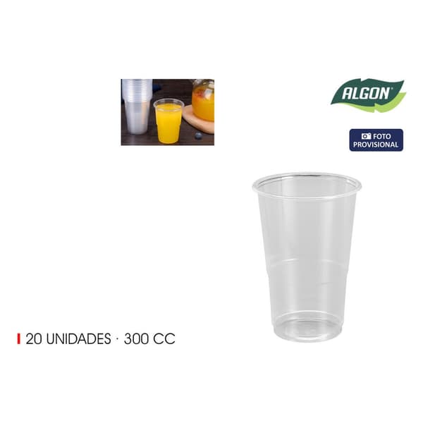 Sett med glass Algon 300 ml 20 Deler (24 enheter)