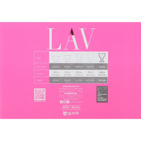 Glasset LAV Lily 250 ml 6 Delar (4 antal)