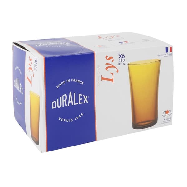 Glasset Duralex Lys Ambra 280 ml 6 Delar (12 antal)
