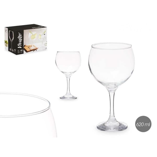 Vinglas Vivalto R0210LB-21/BHZ6 Transparent Glas 600 ml 620 ml (6 antal)