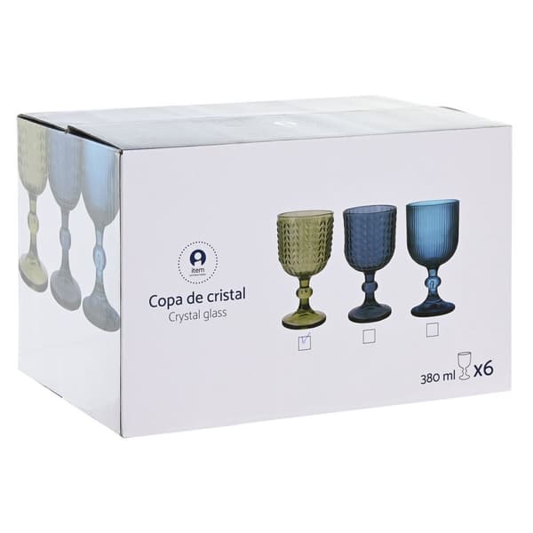 Glasset Home ESPRIT Blå Glas 380 ml (6 antal)