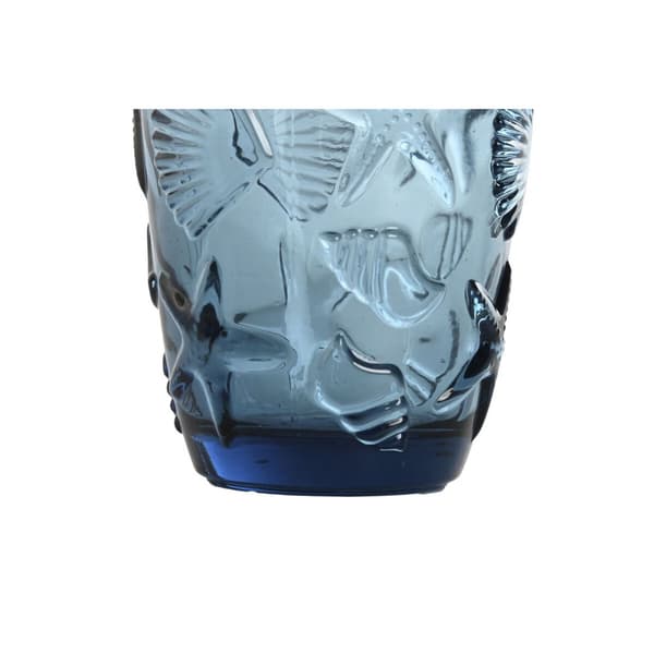 Glasset Home ESPRIT Blå Glas Medelhavs Med relief 290 ml (6 antal)