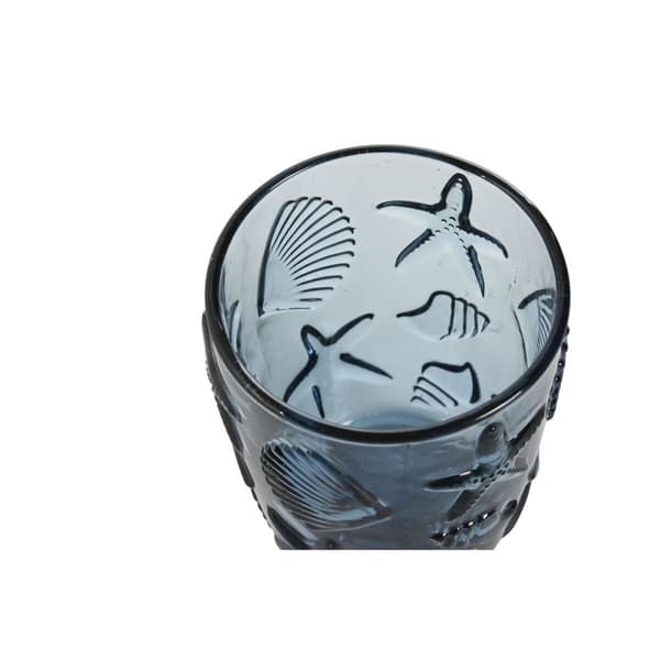 Glasset Home ESPRIT Blå Glas Medelhavs Med relief 290 ml (6 antal)