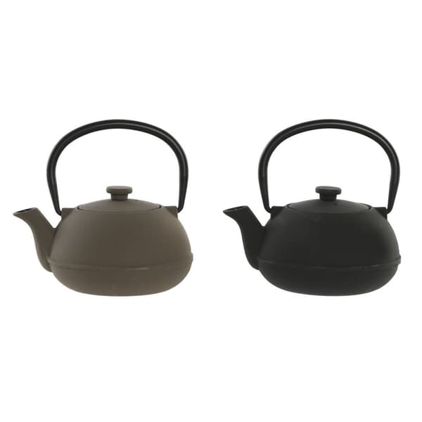 Tekande Home ESPRIT Sort Beige Rustfrit stål Jern 300 ml (2 enheder)