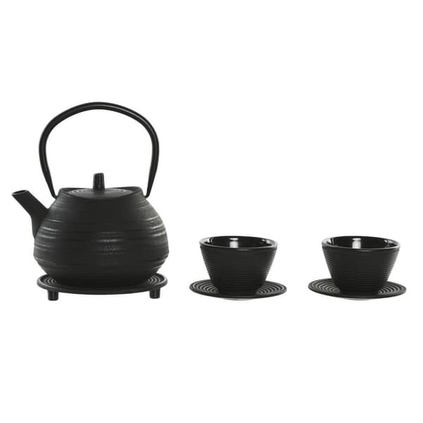 Teekannu Home ESPRIT Musta Ruostumaton teräs Rauta 800 ml