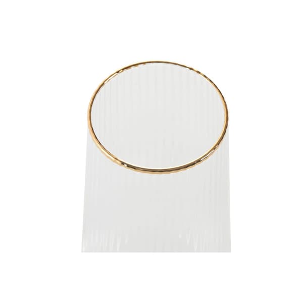 Platt champagne- och cavaglas Home ESPRIT Transparent Gyllene Glas 400 ml (6 antal)