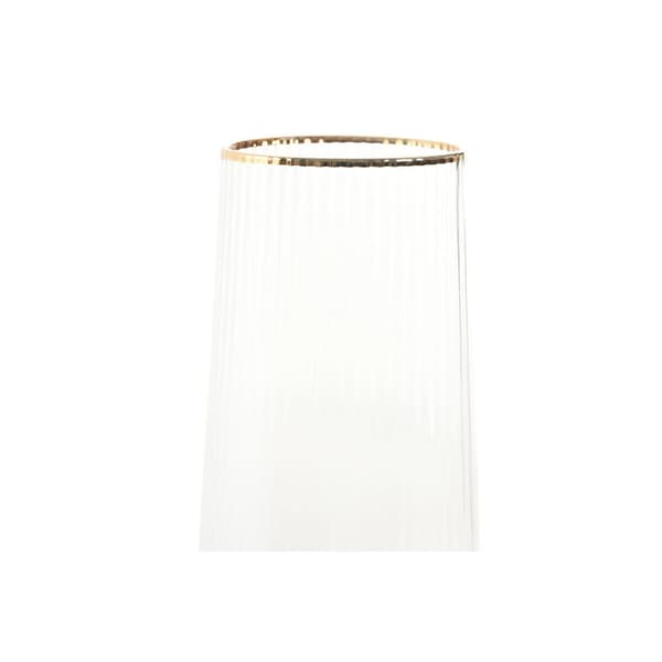 Platt champagne- och cavaglas Home ESPRIT Transparent Gyllene Glas 400 ml (6 antal)