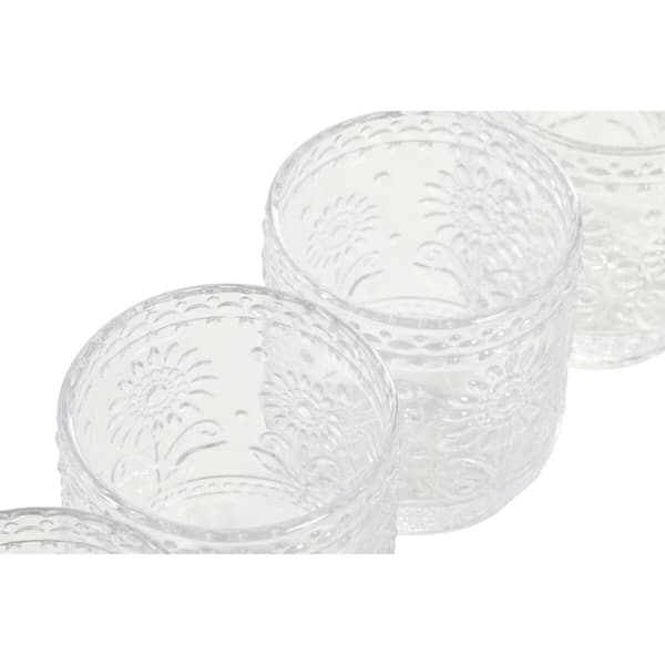 Glasset Home ESPRIT Transparent Glas Med relief 360 ml (6 antal)