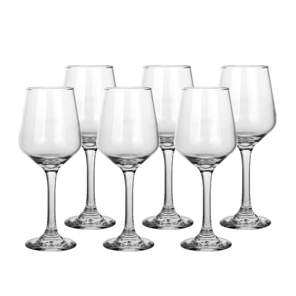 Sæt med vinglas Home ESPRIT Gennemsigtig Krystal 410 ml (6 enheder)