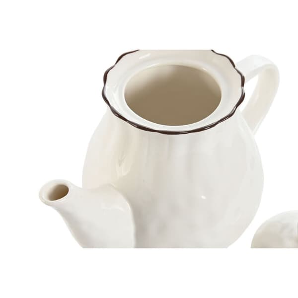 Tekanne Home ESPRIT Hvit Brun Porselen 1 L