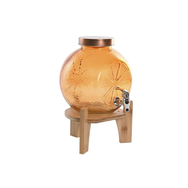 Vanndispenser Home ESPRIT Oransje Bambus Krystall 5 L 24 x 17,5 x 24 cm