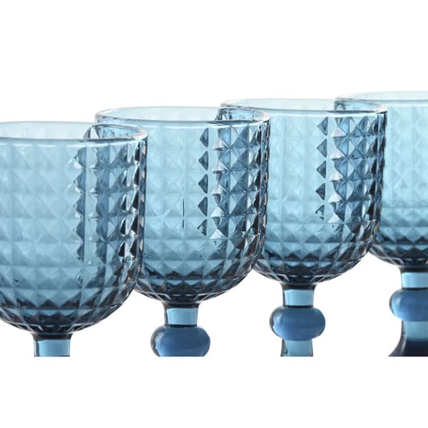 Sæt med glas Home ESPRIT Blå Krystal 260 ml (6 enheder)