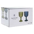 Miniatyrbillede 5 af 5: Sæt med glas Home ESPRIT Blå Krystal 260 ml (6 enheder)