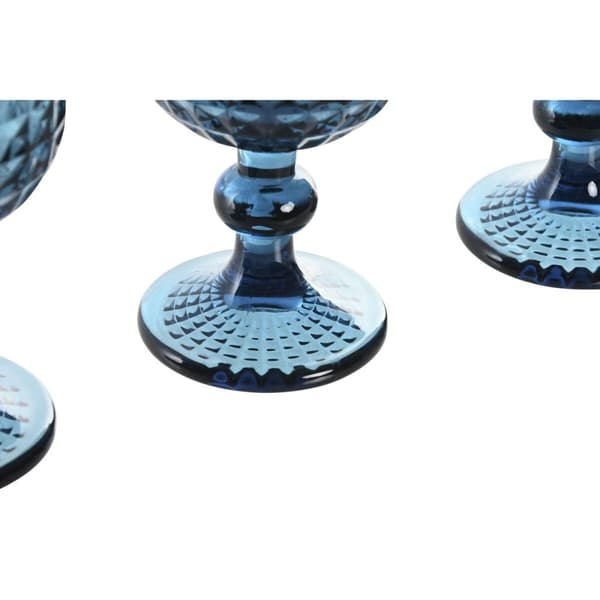 Sæt med glas Home ESPRIT Blå Krystal 260 ml (6 enheder)