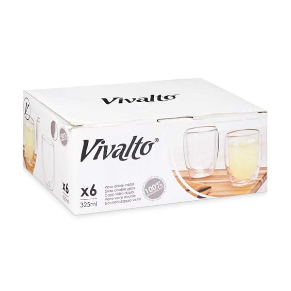Glas för vatten Vivalto OCT-DG2061 Transparent Borosilikatglas 326 ml (6 antal)