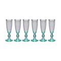 Miniatyrbild 2 av 2: Champagneglas Vivalto PR05720ZD/BHA6 Transparent Turkos Glas 185 ml Poäng (6 antal)