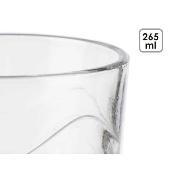 Glasset Vivalto 79065 Transparent Glas Vågor 265 ml (8 antal)