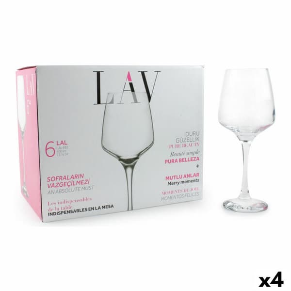 Set med vinglas LAV Lal 6 Delar (4 antal)