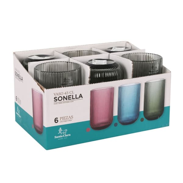 Glas för vatten Santa Clara Sonella Grön 430 ml (36 antal)