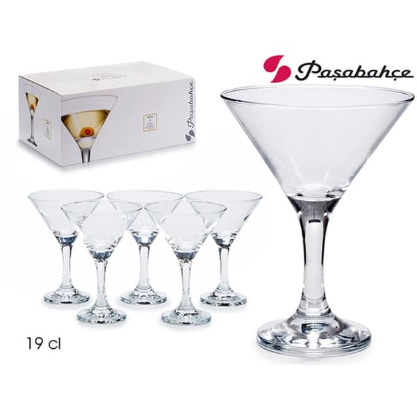Cocktailglas Pasabahce 1002401-44410 Transparent Glas 190 ml 33 x 15 x 22 cm 10,7 x 13,5 cm 6 Delar