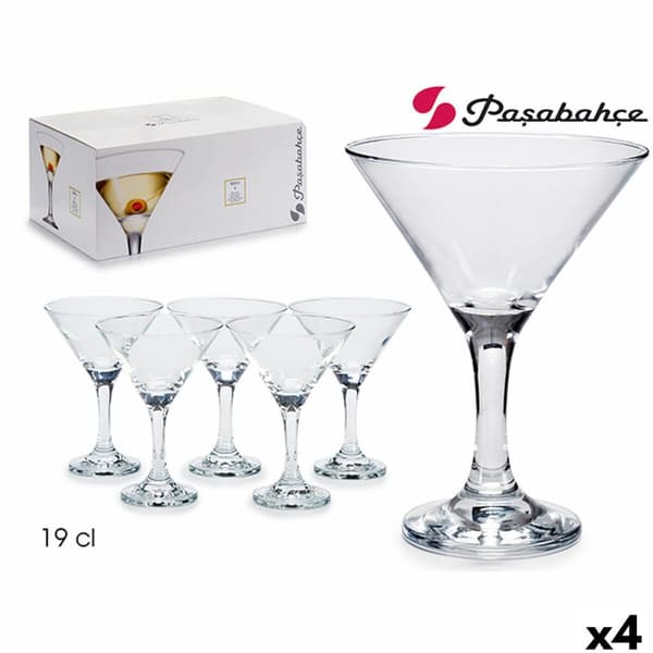 Cocktailglas Pasabahce 1002401-44410 Transparent Glas 190 ml 33 x 15 x 22 cm 10,7 x 13,5 cm 6 Delar