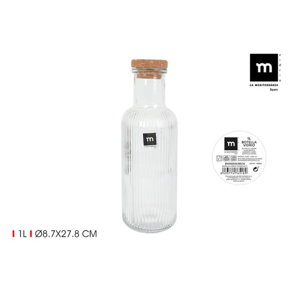 Glasflaska La Mediterránea Glas 1 L (24 antal)