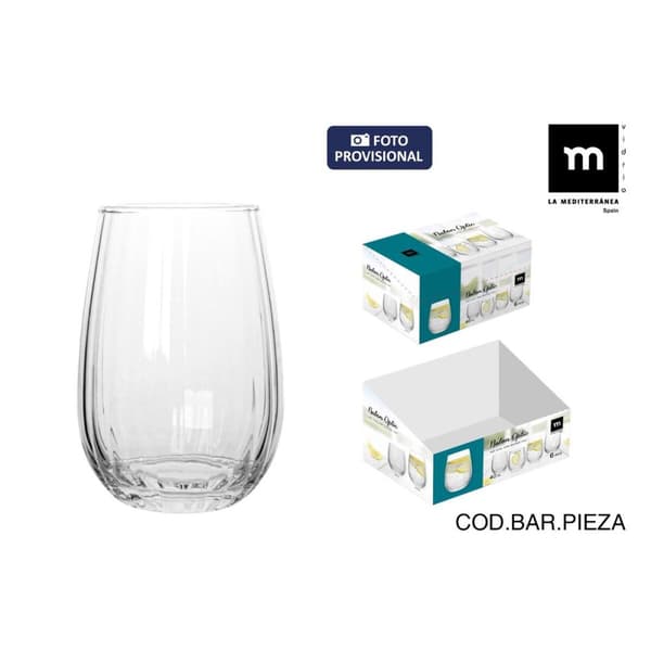 Glas för vatten La Mediterránea Nalon optic (36 antal)