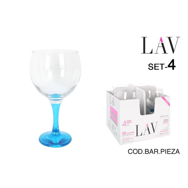 Cocktailglas LAV Blå 4 Delar (6 antal)