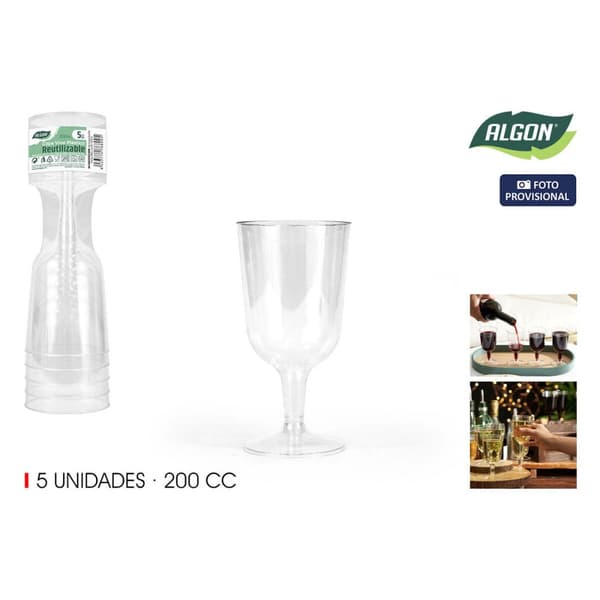 Vinglas Algon 200 ml 5 Delar (24 antal)