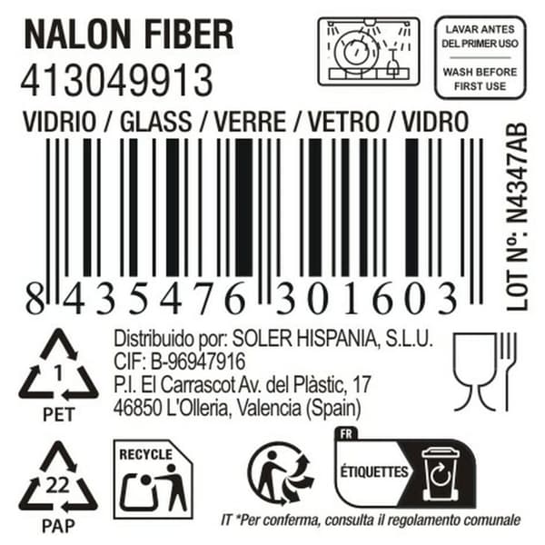 Glas för vatten La Mediterránea Nalon fiber (48 antal)