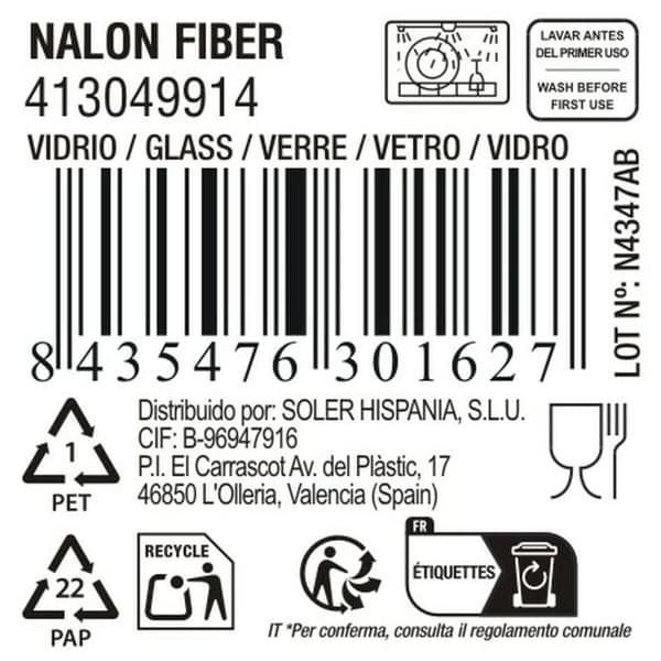 Glas för vatten La Mediterránea Nalon fiber (36 antal)