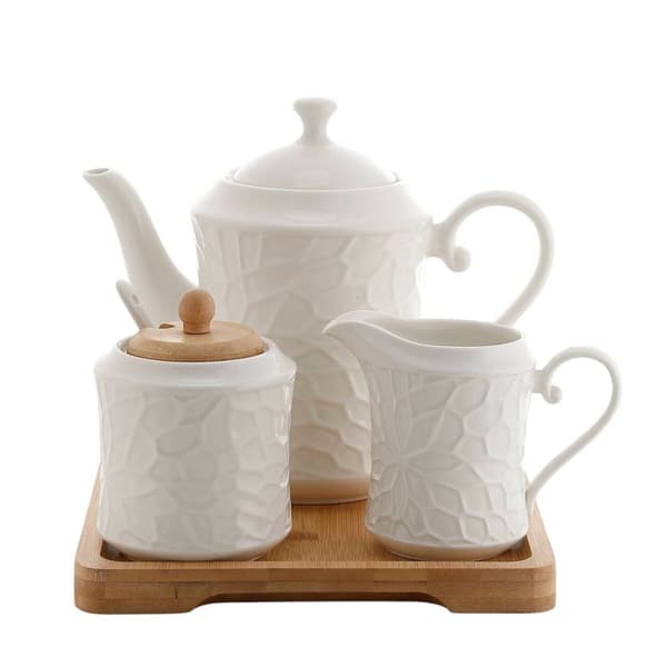 Tekanna Home ESPRIT Vit Bambu Porslin