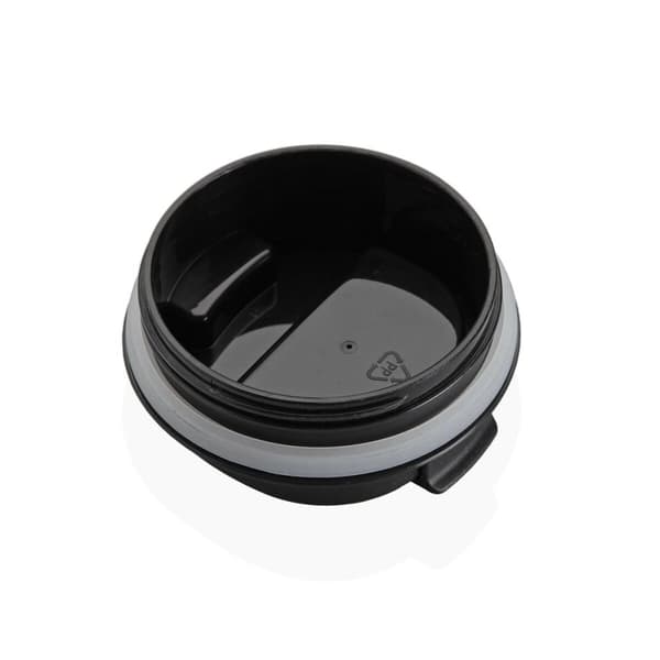 Glas med lock Versa Svart Stål polypropen 510 ml