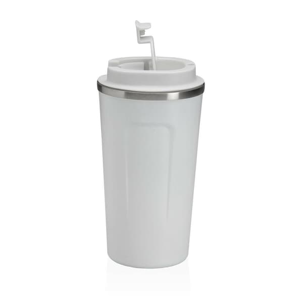 Glas med låg Versa Hvid Stål polypropylen 510 ml