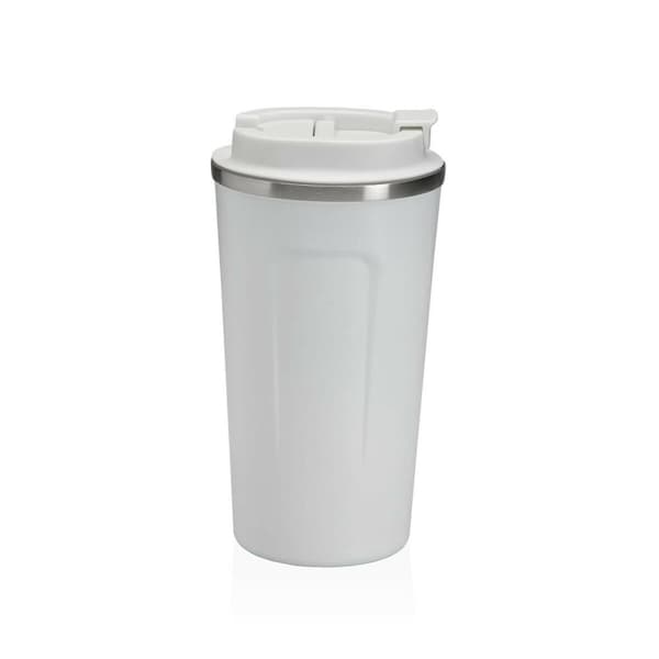 Glas med låg Versa Hvid Stål polypropylen 510 ml
