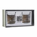 Miniatyrbild 4 av 5: Glasset DKD Home Decor Transparent Mörkgrå Glas Sten Loft 320 ml (6 antal)
