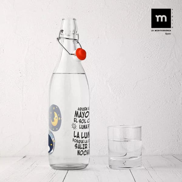 Glasflaska La Mediterránea Glas 1 L (12 antal)