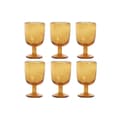 Miniatyrbillede 1 af 3: Sæt med glas Home ESPRIT Rav Krystal 300 ml 8 x 8 x 14 cm (6 enheder)