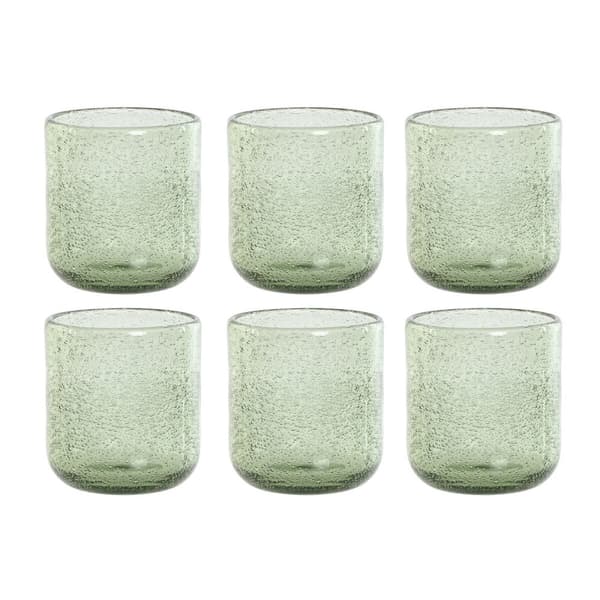 Glassæt Home ESPRIT Grøn Krystal 320 ml (6 enheder)